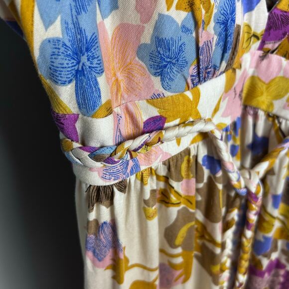 Anthropologie Tracy Reese Dress XS Petite Grecian Bloomcore Slip Tencel VTG Midi - Picture 10 of 15
